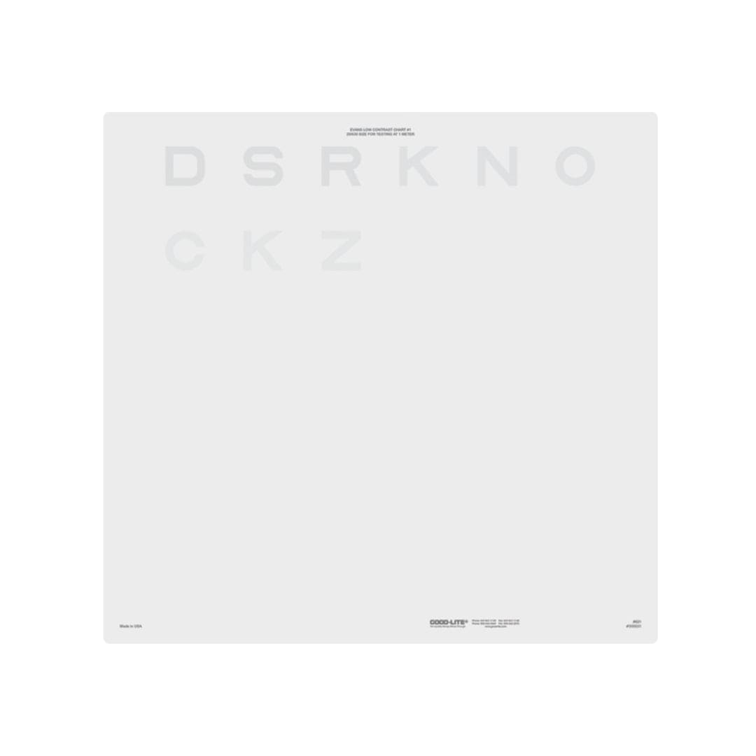 Good-Lite Illuminated Charts Chart(Distance): ESV3000™ and ESC2000™ - Evans Letter Low Contrast Test (ELCT) - Chart 2 (39"/1m) Evans Letter Contrast Test (ELCT) for ESV3000™ and ESC2000™