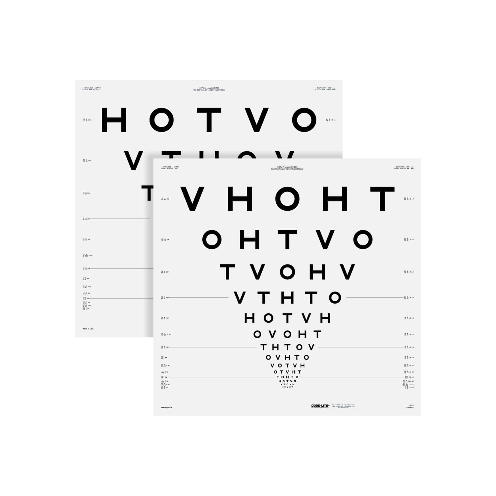 Good-Lite Illuminated Charts Chart(Distance): ESV3000™ and ESC2000™ - HOTV ETDRS