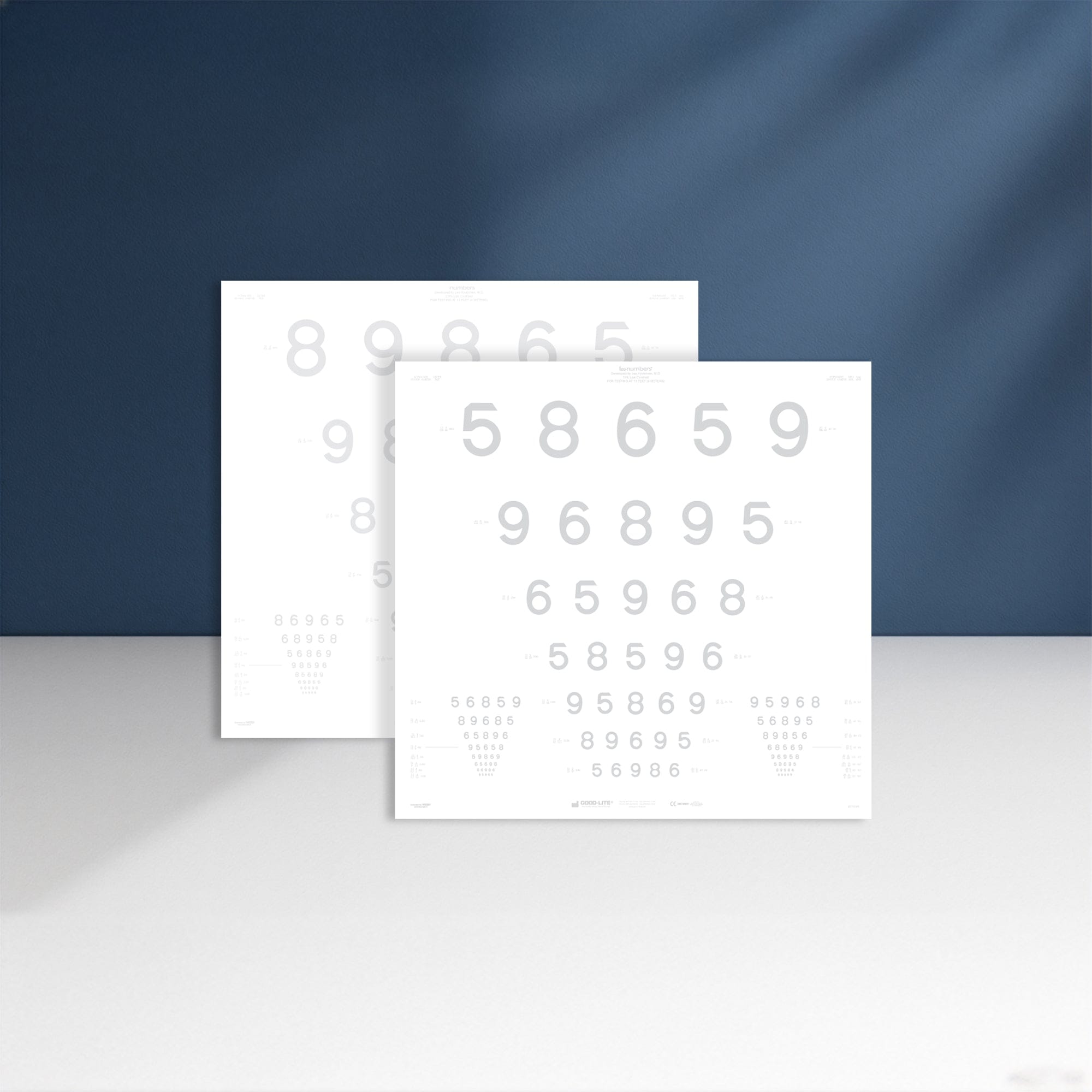 Good-Lite Illuminated Charts Chart(Distance): ESV3000™ and ESC2000™ - LEA NUMBERS® ETDRS Low Contrast - (13ft/4m)
