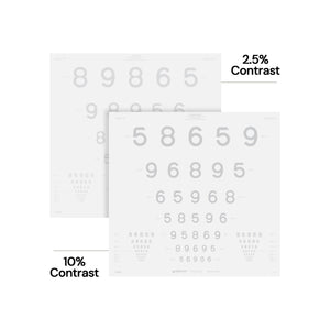 Good-Lite Illuminated Charts Chart(Distance): ESV3000™ and ESC2000™ - LEA NUMBERS® ETDRS Low Contrast - (13ft/4m)