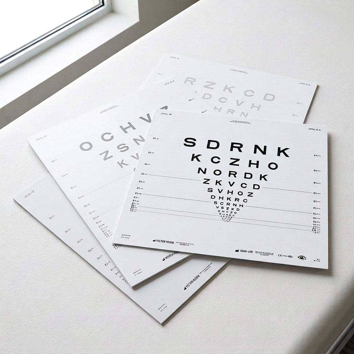 Good-Lite Illuminated Charts ETDRS Sloan Letter Low Contrast Eye Chart for ESV3000™ & ESC2000™ – 10 ft / 3 m
