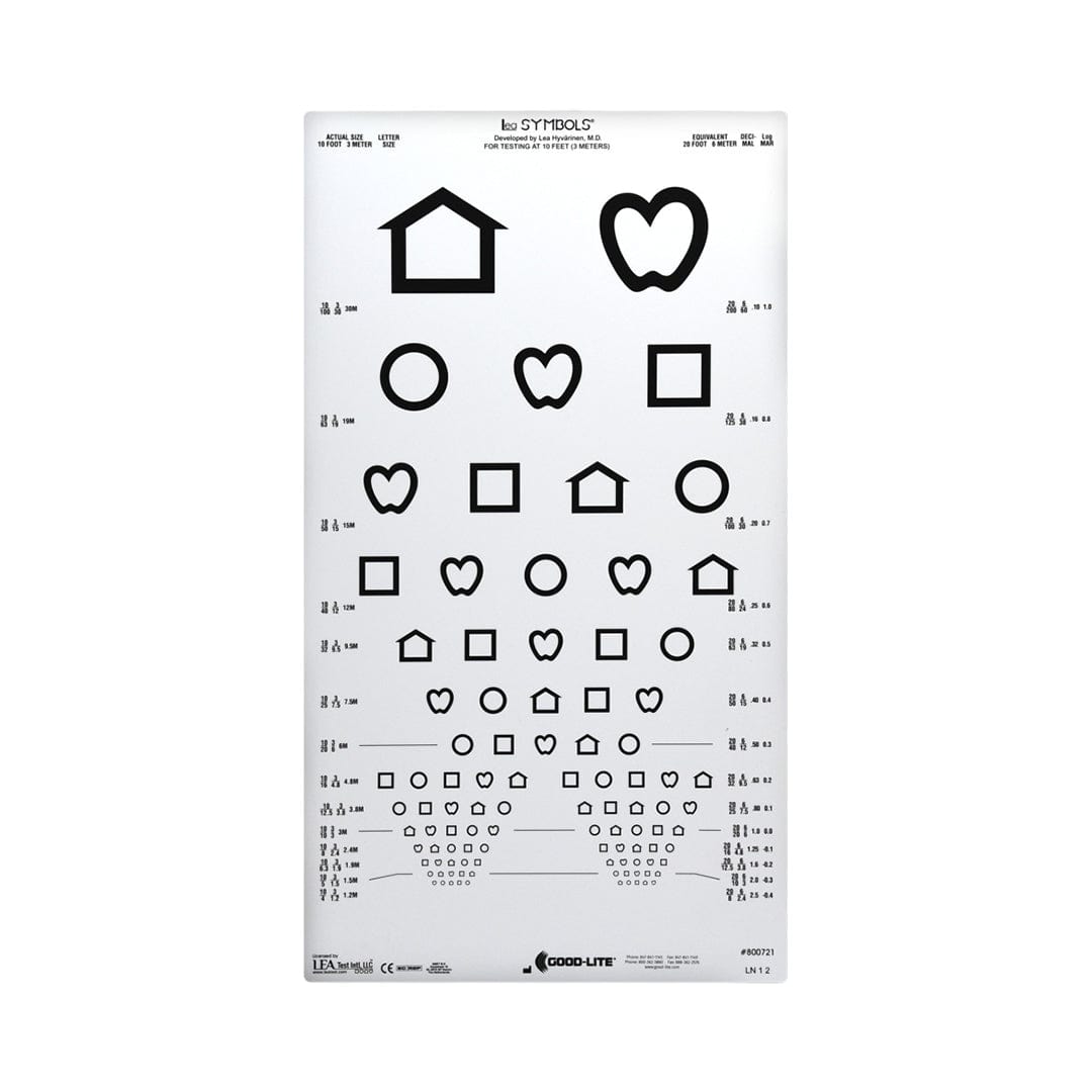 Good-Lite LEA Symbols® Proportional Distance Chart 10' LEA Symbols® Proportional Distance Chart Set 10'