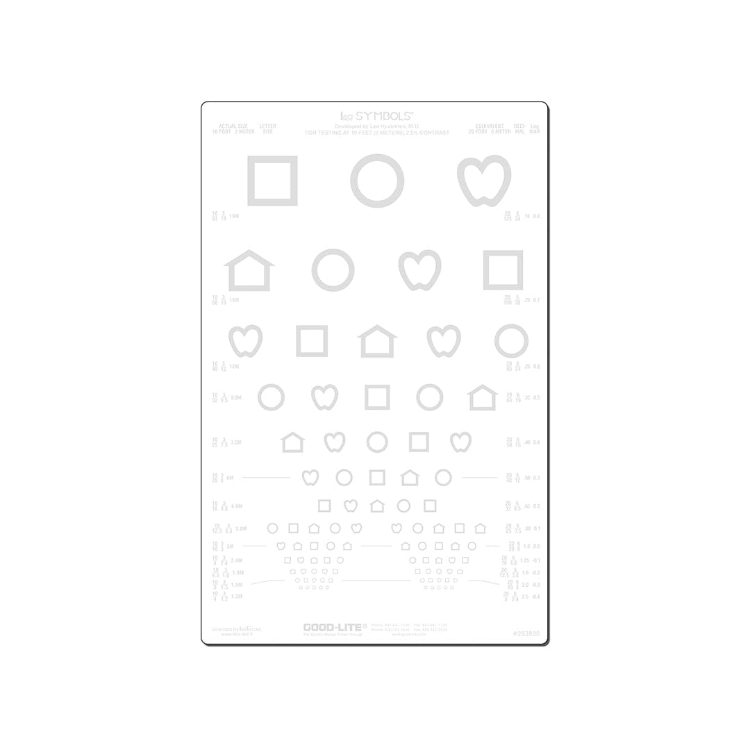Good-Lite LEA® Vision Tests 10% LEA Symbols® Translucent Contrast Chart Set LEA Symbols® Translucent Contrast Chart Set