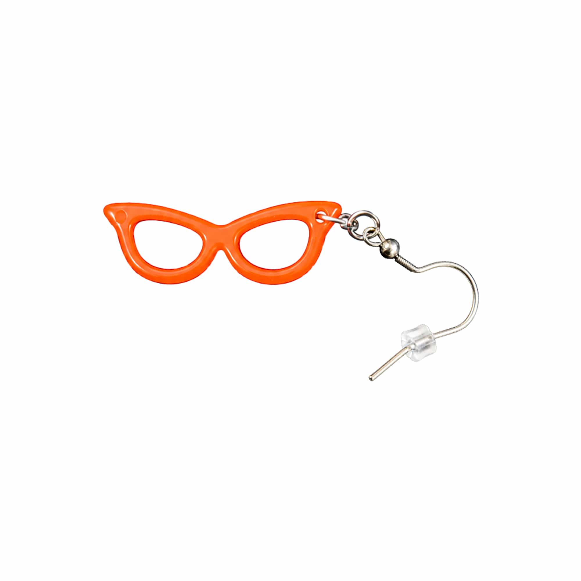 Good-Lite Orange Earrings: Cat Eye Glasses