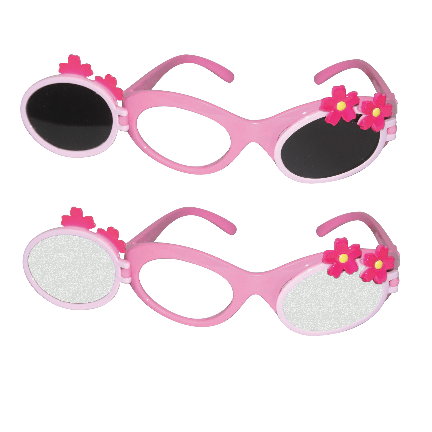 Good-Lite Pink Blossom Flip-up Occluder Glasses Opaque