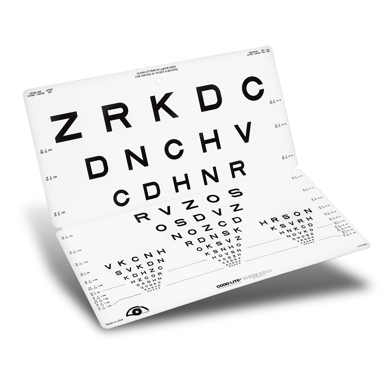 Good-Lite Sloan Letter Folding Eye Chart