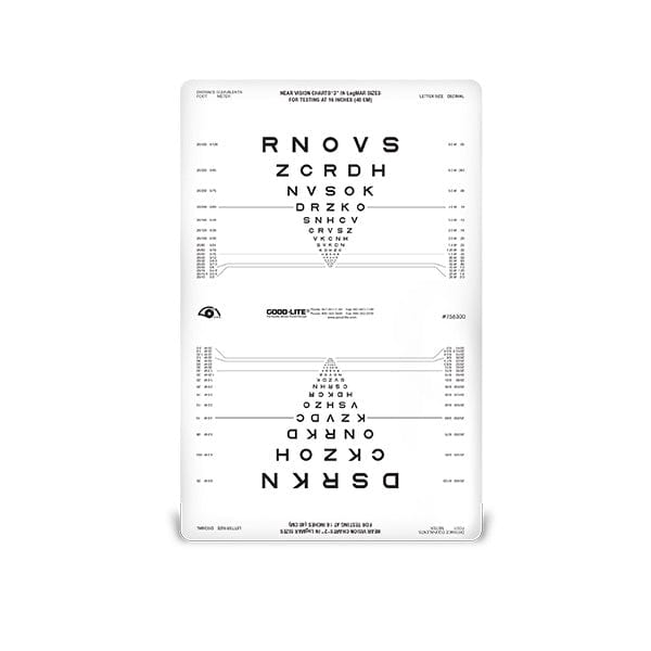 Good-Lite Sloan Letter Proportional Spaced Near Vision Chart