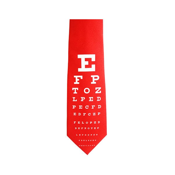 Good-Lite Snellen Chart on Red Background Necktie