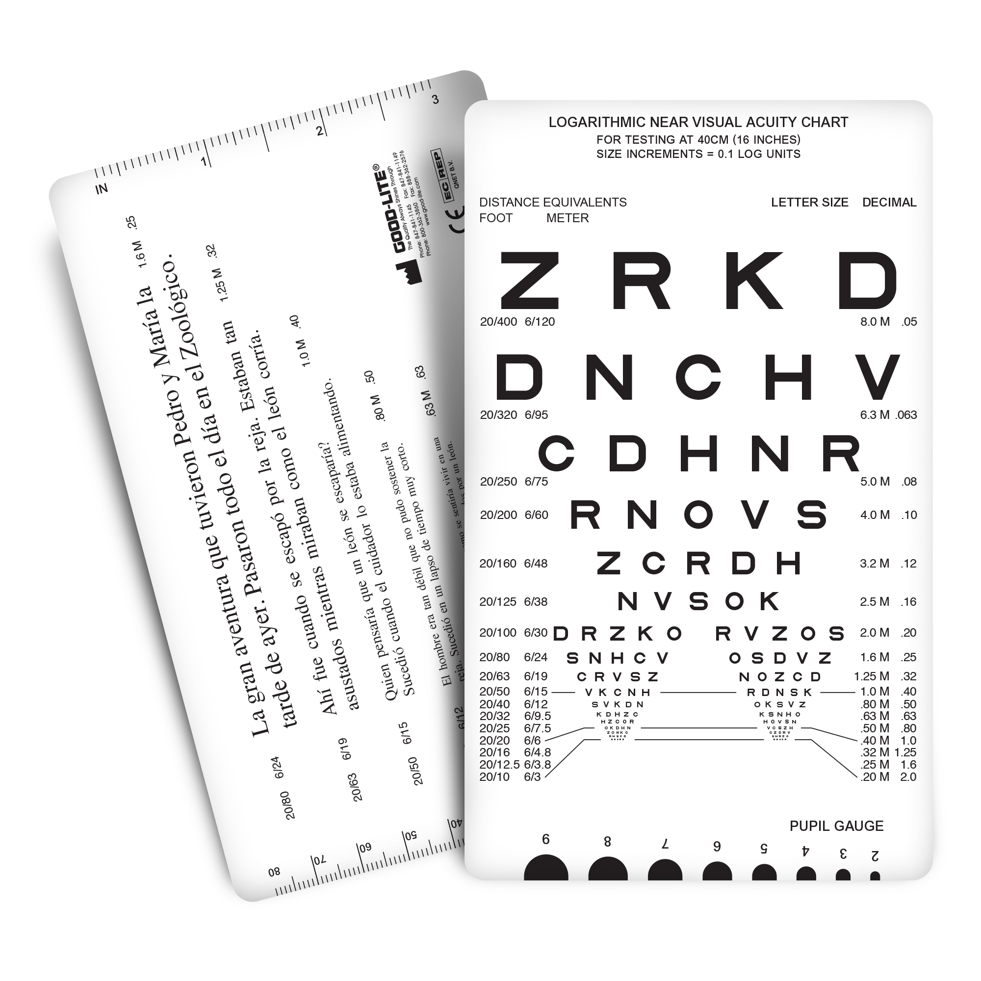 Good-Lite Spanish Near Vision Reading Card