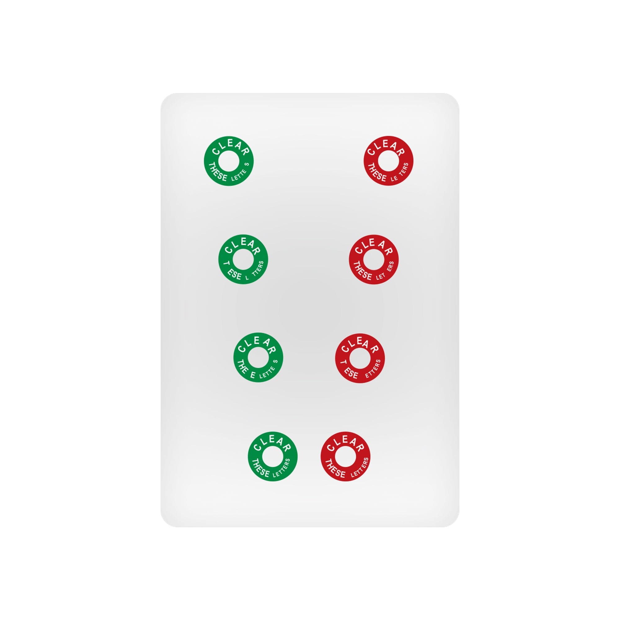 Good-Lite Therapeutic Aids Hendrickson Lifesaver Card - Clear, Single Hendrickson Lifesaver Card - Single