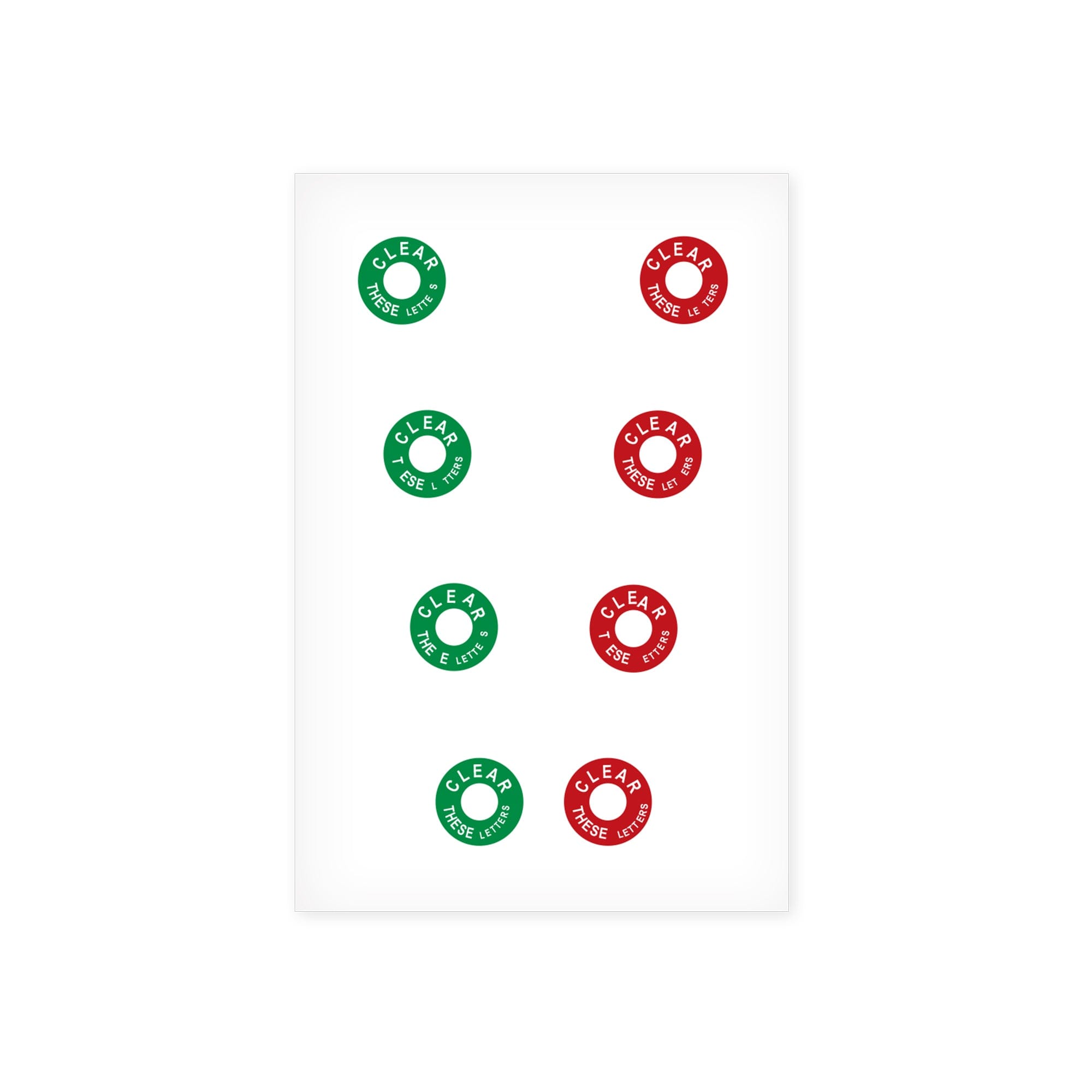 Good-Lite Therapeutic Aids Hendrickson Lifesaver Card - Opague, Single Hendrickson Lifesaver Card - Single