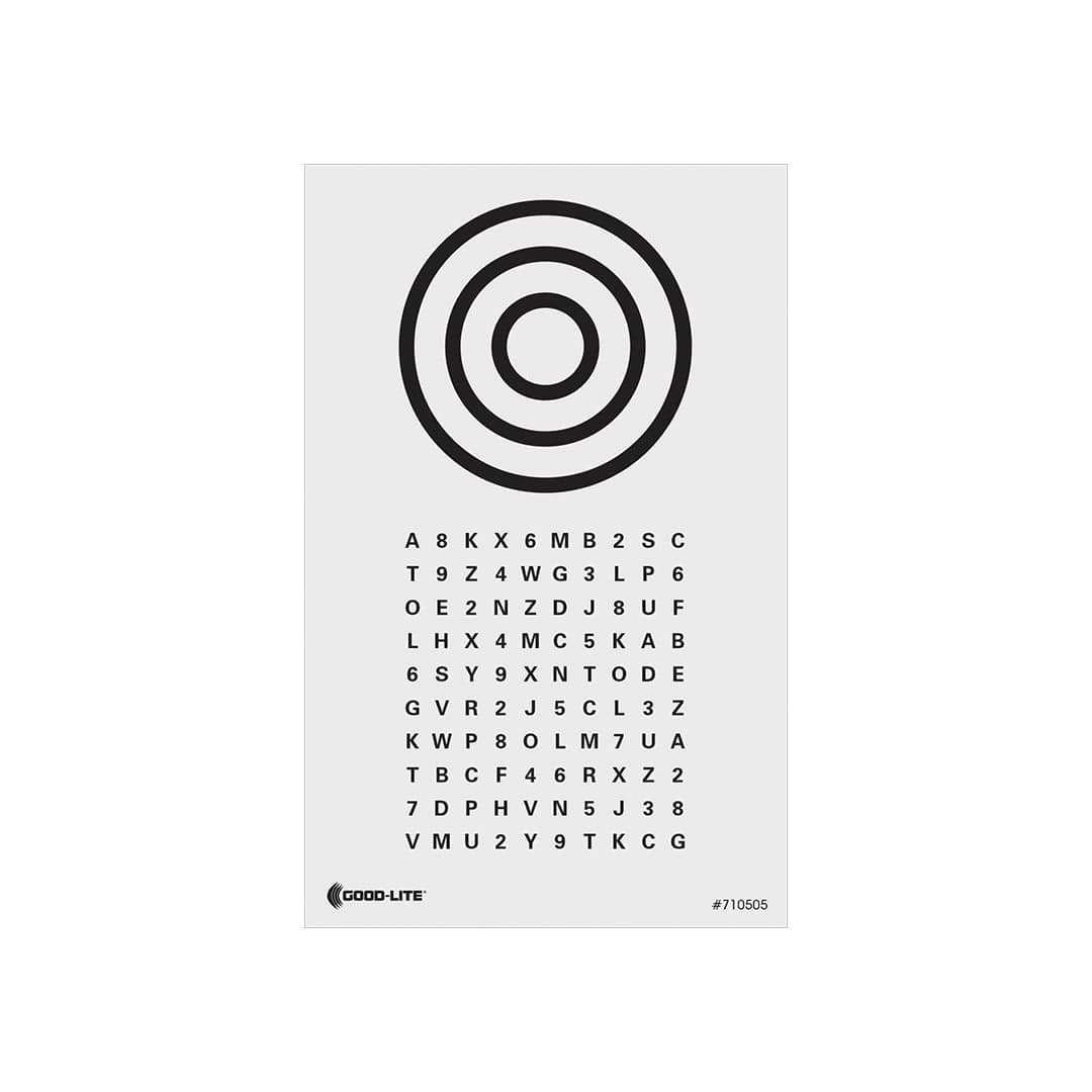 Good-Lite Therapeutic Aids Z-Axis Accommodative Rock Chart: Clear Bullseye, Single Z-Axis Accommodative Rock Charts