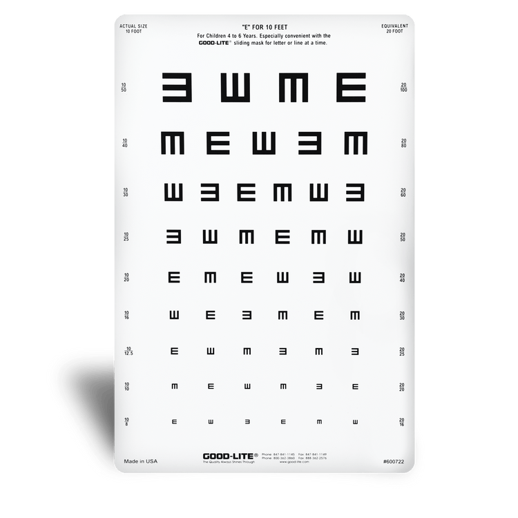 Good-Lite Tumbling E Wide-Spaced Distance Chart