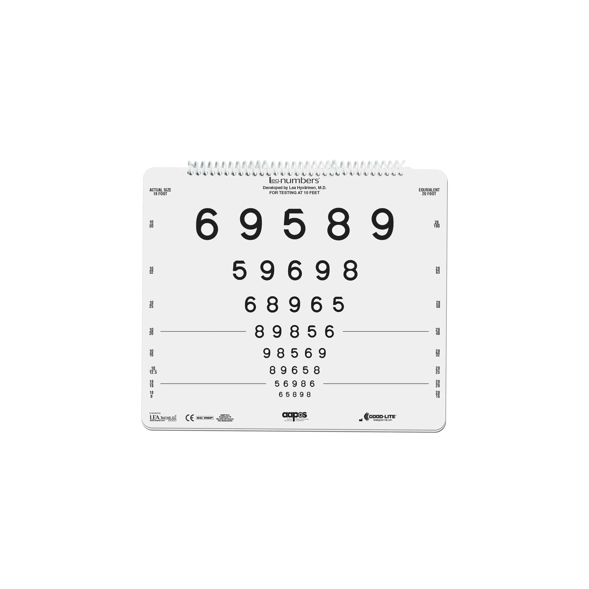Good-Lite Vision Testing Aids AAPOS: Distance Charts with LEA SYMBOLS® and LEA NUMBERS® (10ft/3m)
