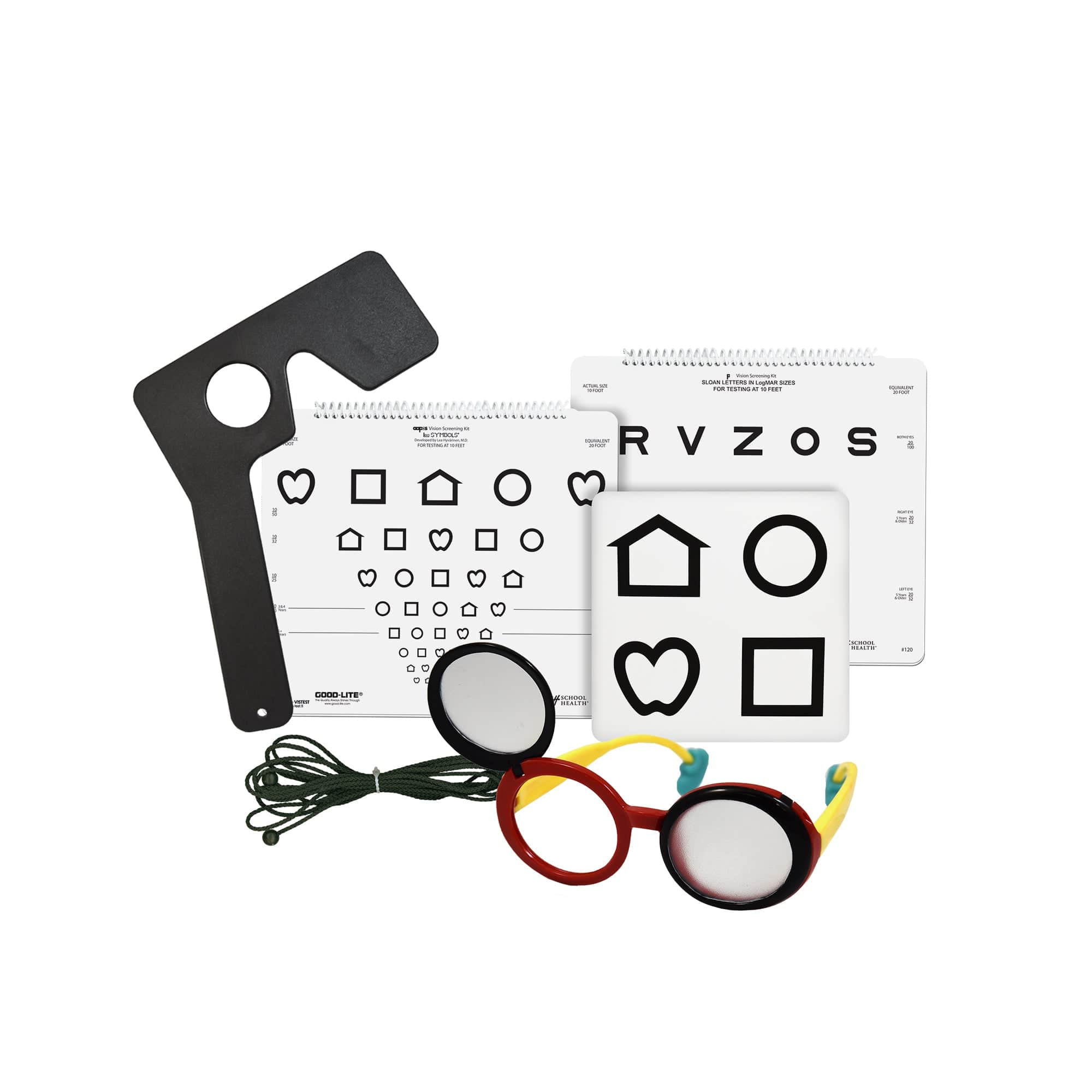 Good-Lite Vision Testing Aids AAPOS: Vision Screening Kit - LEA SYMBOLS® and Sloan Letters (10ft/3m)