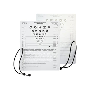 Good-Lite Vision Testing Aids Card(Near): Combination High and 10% Low Contrast Near Vision Card with Cord - Portuguese (16"/40cm) Card(Near): Combination High and 10% Low Contrast Near Vision Card with Cord (16"/40cm)