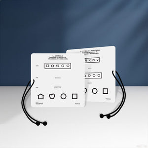 Good-Lite Vision Testing Aids Card(Near): LEA SYMBOLS® and Sloan Letters Near Vision Card with Cord (16"/40cm)