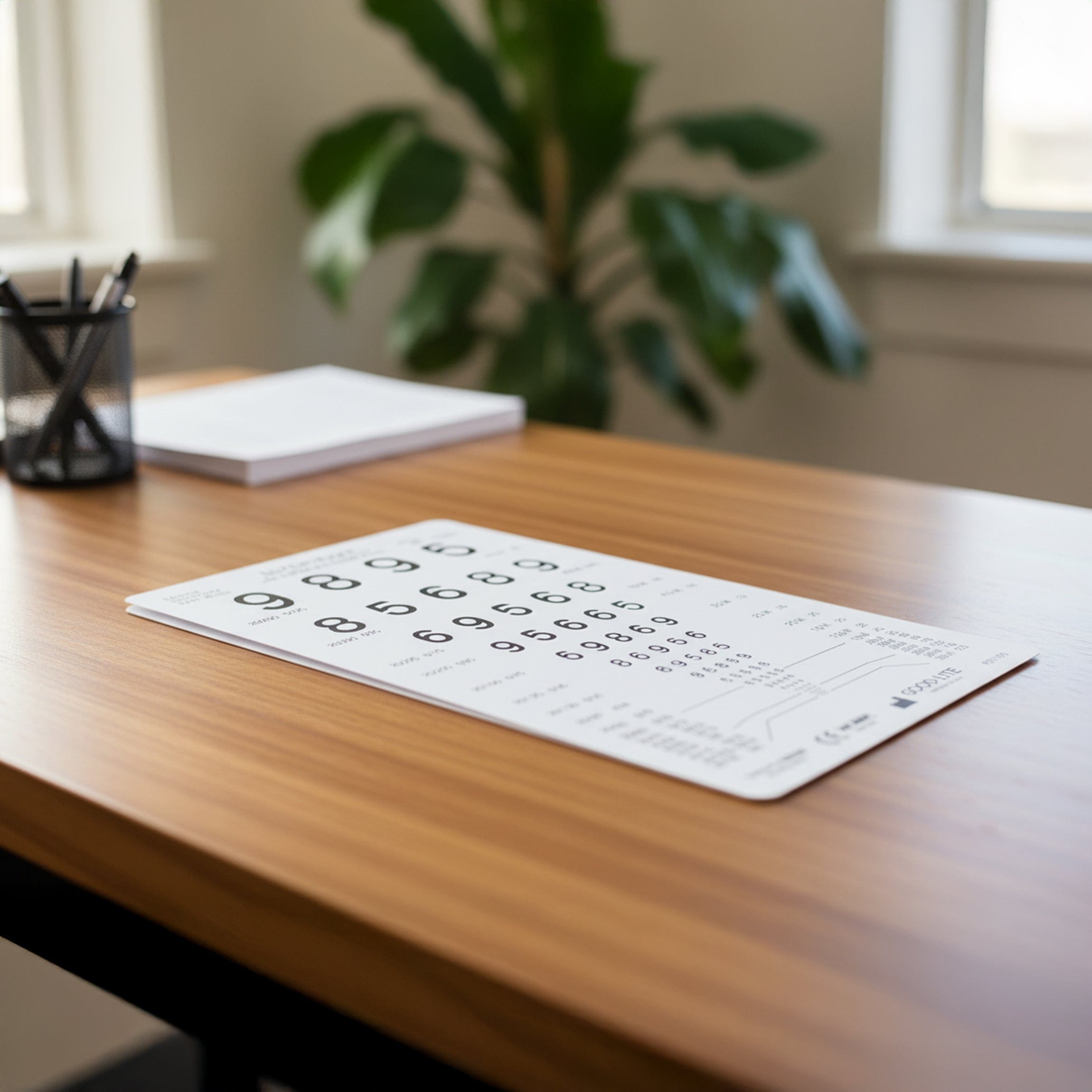 Good-Lite Vision Testing Aids Card(Pocket): LEA NUMBERS® Near Vision Card (16"/40cm)