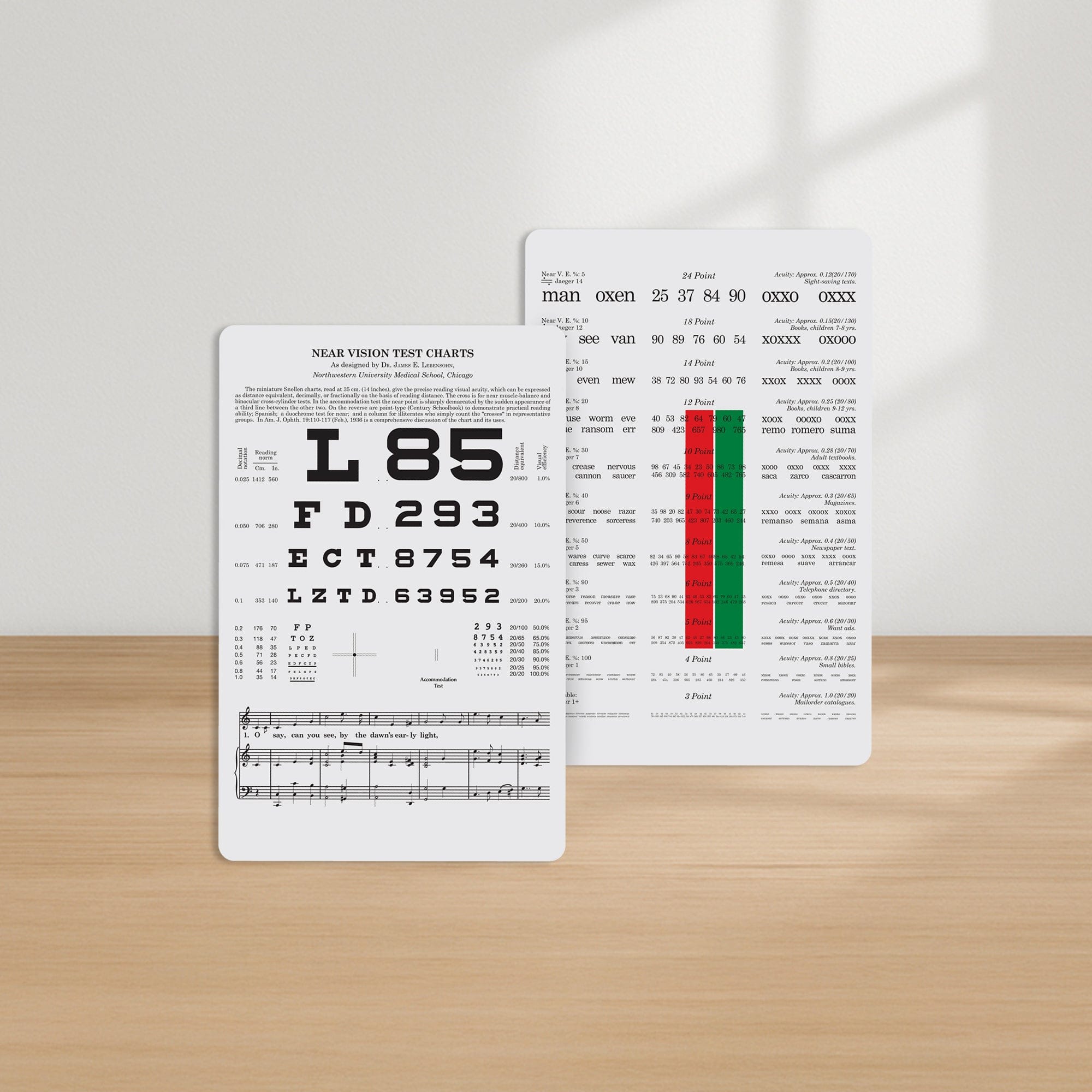 Good-Lite Vision Testing Aids Card(Reading): Lebensohn Double Sided Reading Card (16"/40cm)