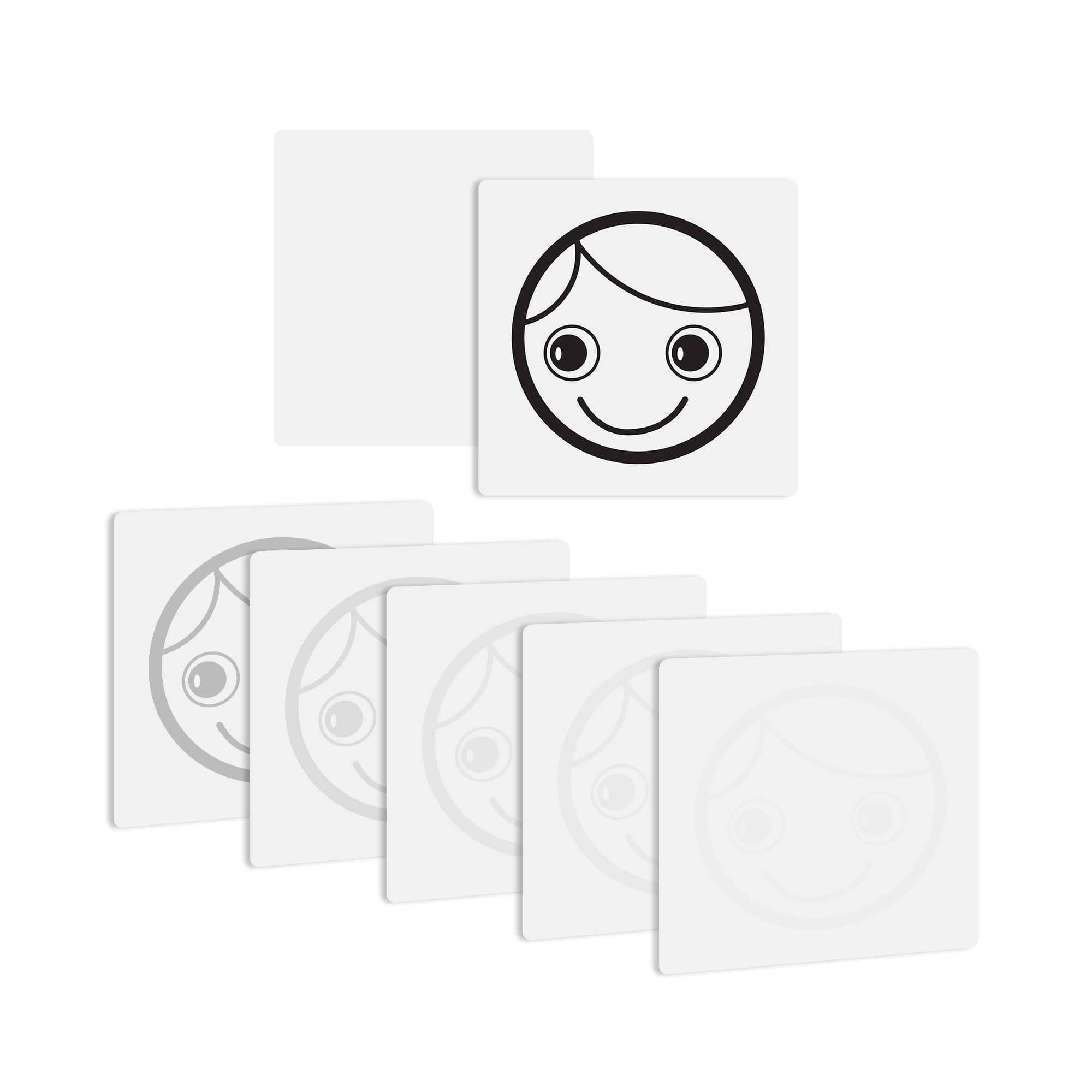 Good-Lite Vision Testing Aids Cards: Hiding Heidi® Low Contrast Face Test - Single Sided Cards: Hiding Heidi® Low Contrast Face Test