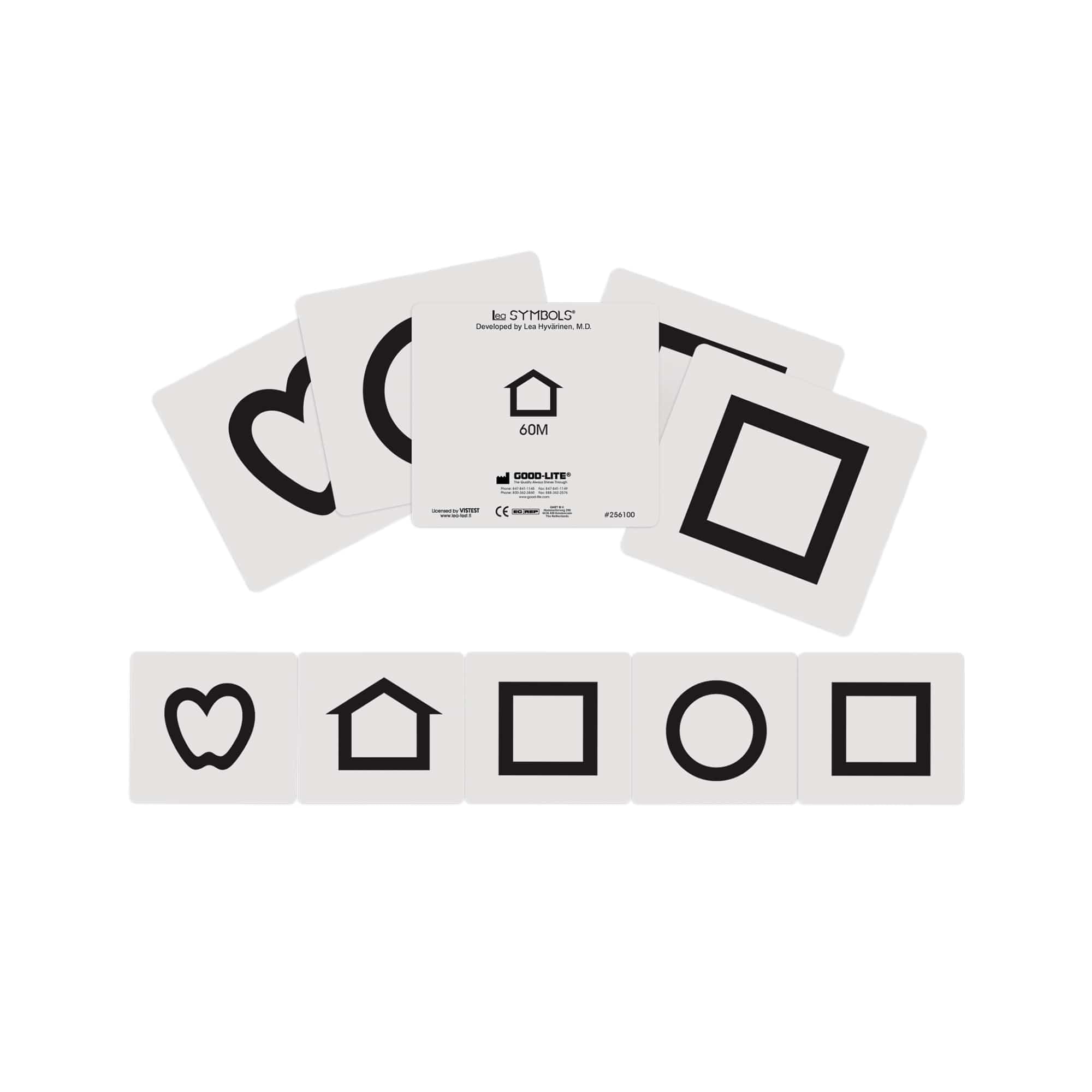 Good-Lite Vision Testing Aids Cards: LEA SYMBOLS® Cards 40M and 60M