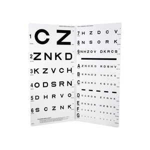 Good-Lite Vision Testing Aids Chart(Distance): Distance Clinical Vision Acuity Testing Chart Set - Sloan Letters (20ft/6m)