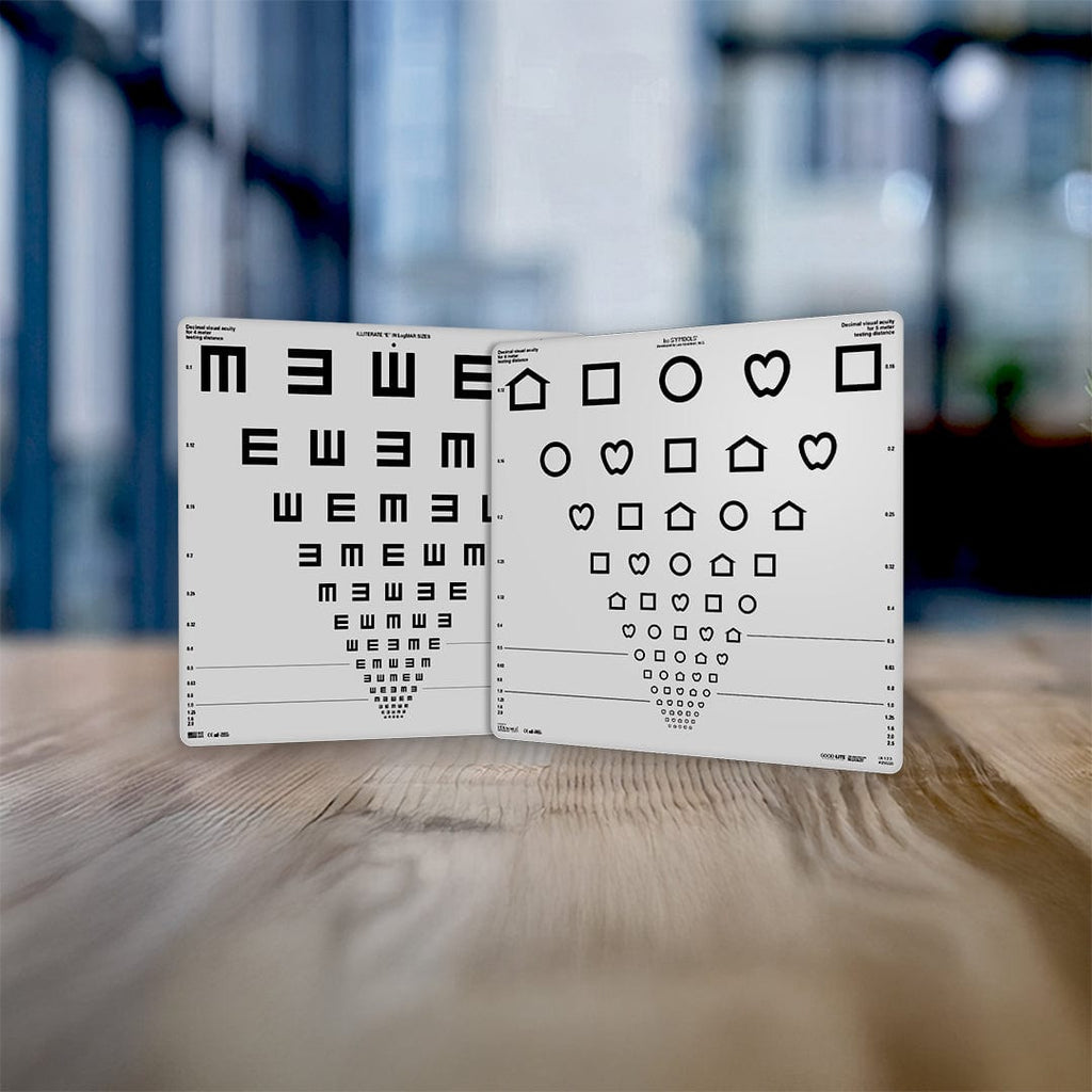 Chart(Distance) LEA SYMBOLS® and Tumbling E Chart NonFoldable Set
