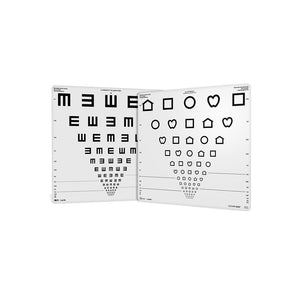 Good-Lite Vision Testing Aids Chart(Distance): LEA SYMBOLS® and Tumbling E Chart Non-Foldable - Set (13ft/4m)-(16.4ft/5m)