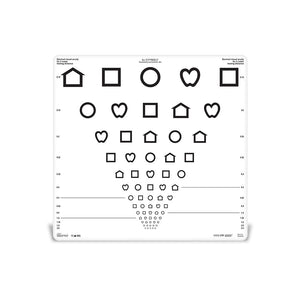 Good-Lite Vision Testing Aids Chart(Distance): LEA SYMBOLS® and Tumbling E Chart Non-Foldable - Set (13ft/4m)-(16.4ft/5m)