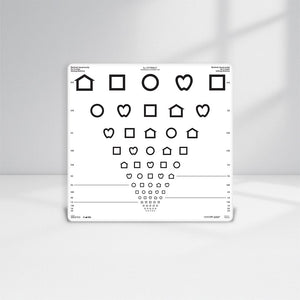 Good-Lite Vision Testing Aids Chart(Distance): LEA SYMBOLS® and Tumbling E Chart Non-Foldable - Set (13ft/4m)-(16.4ft/5m)