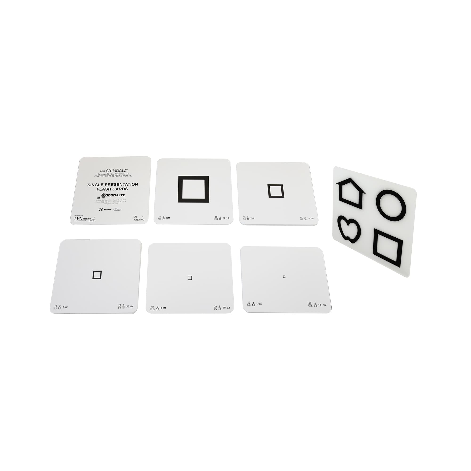 Good-Lite Vision Testing Aids Chart(Distance): LEA SYMBOLS® Single Presentation  Set (10ft/3m)