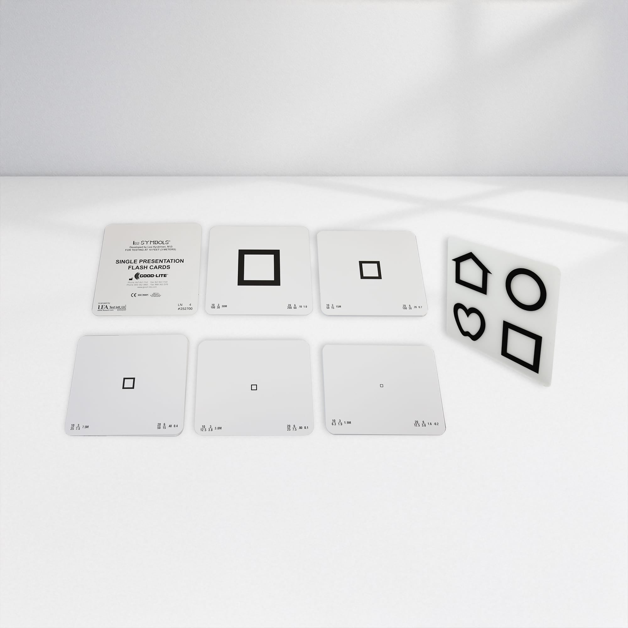 Good-Lite Vision Testing Aids Chart(Distance): LEA SYMBOLS® Single Presentation  Set (10ft/3m)