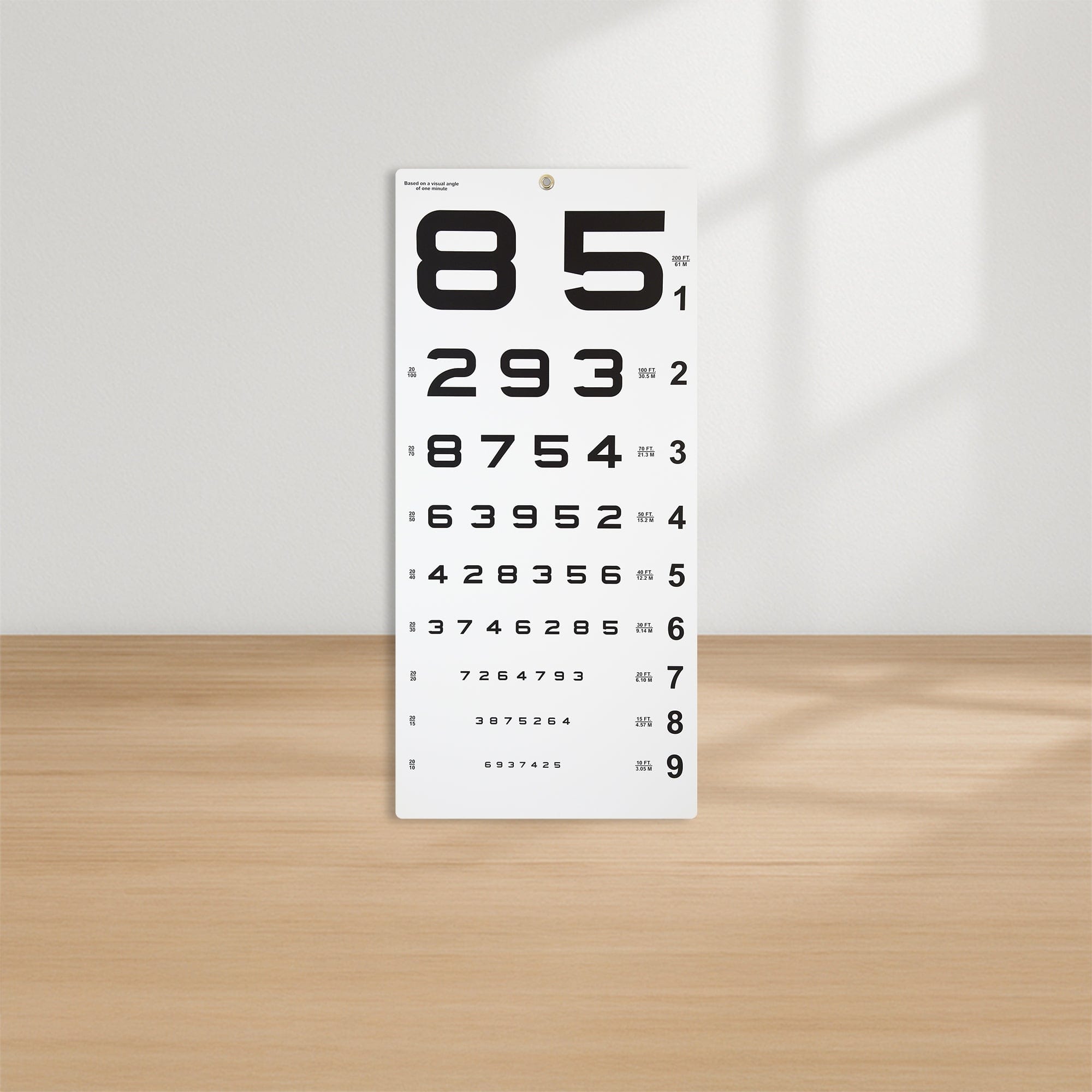 Good-Lite Vision Testing Aids Chart(Distance): Traditional Distance Numbers Wall Chart (20ft/6m)