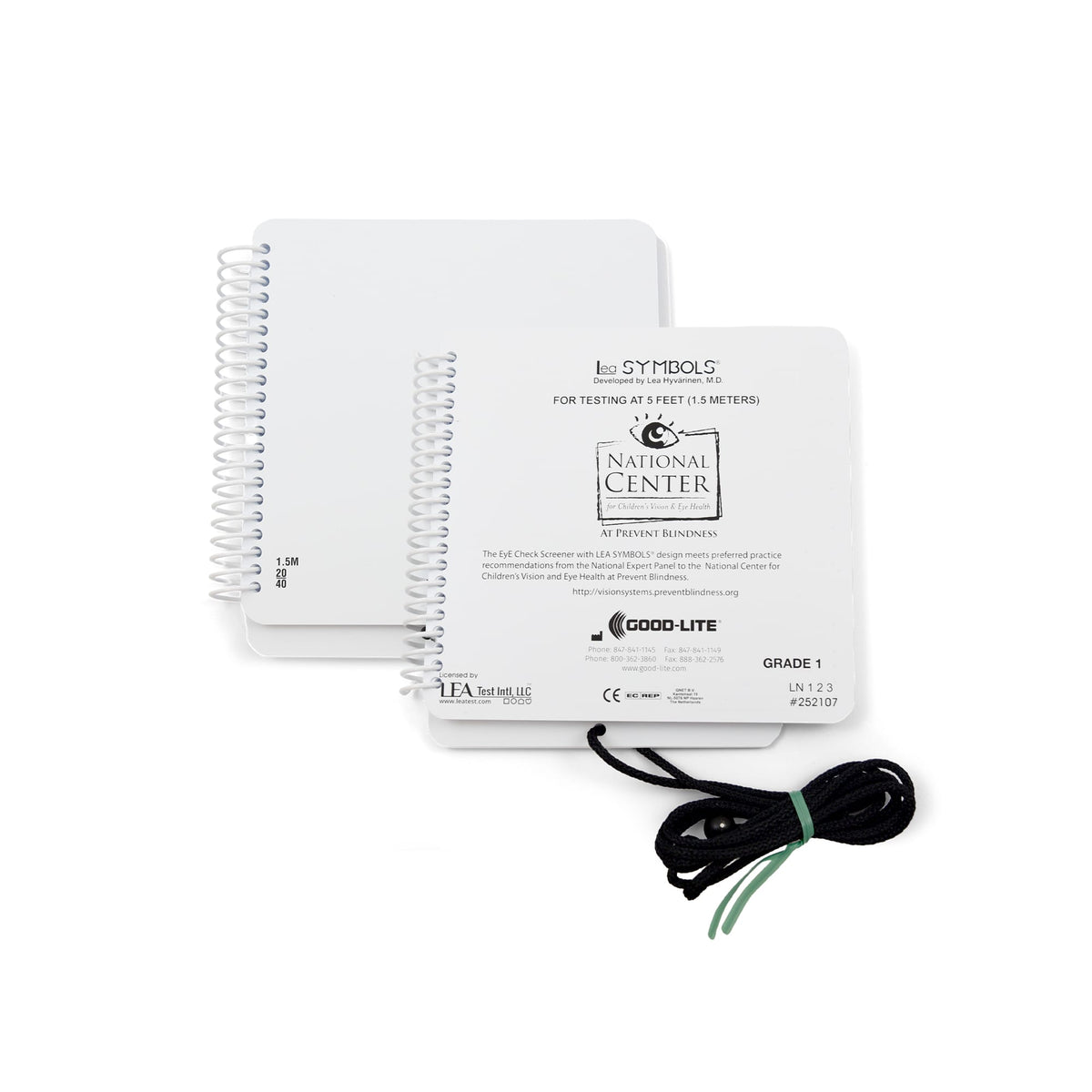 Good-Lite Vision Testing Aids EyE Check: Flip Book - 20/32 - (Book with Cord Only) - used for 252113 (5ft/1.5m) EyE Check: Flip Book with LEA SYMBOLS®