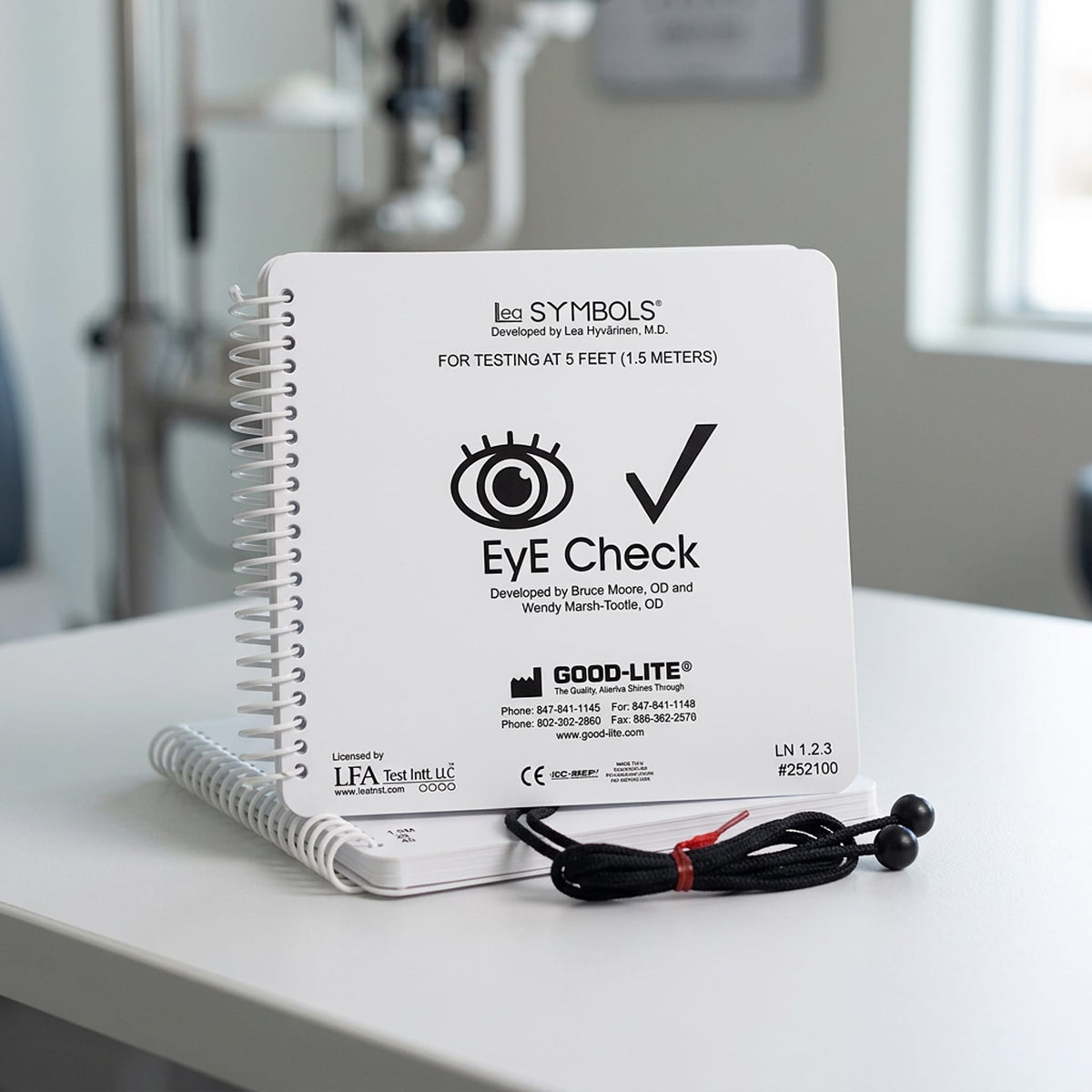 Good-Lite Vision Testing Aids Eye Check: Flip Book - 20/40 - (Book with Cord Only) - used for 252100 (5ft/1.5m)