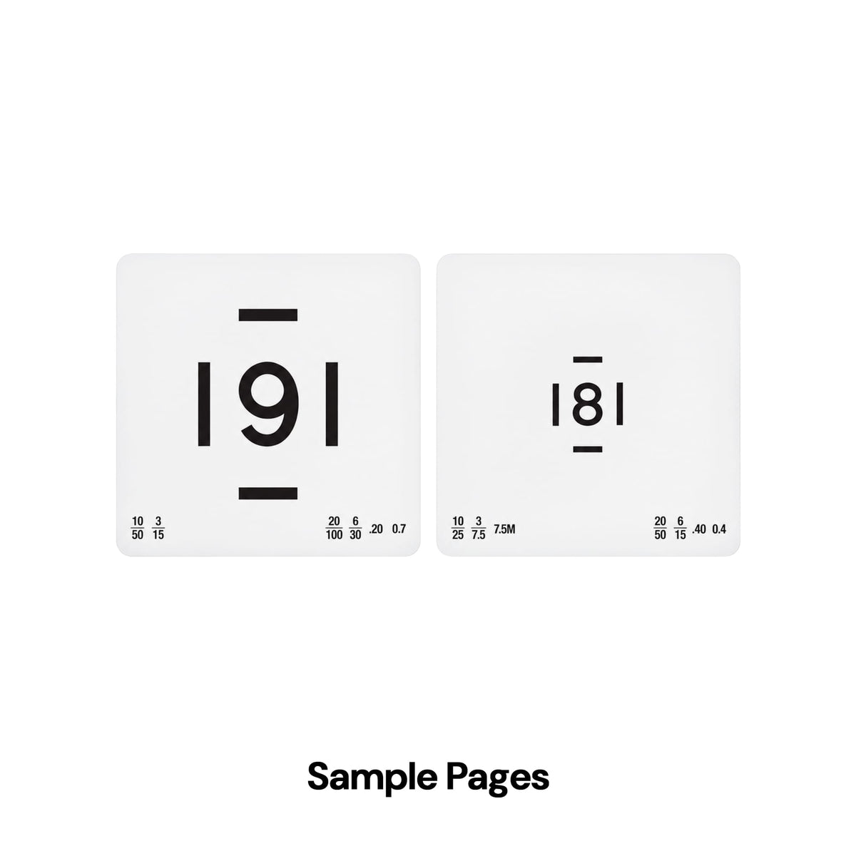 Good-Lite Vision Testing Aids Flip Book: LEA NUMBERS® 50% Crowding Bars Book (10ft/3m)