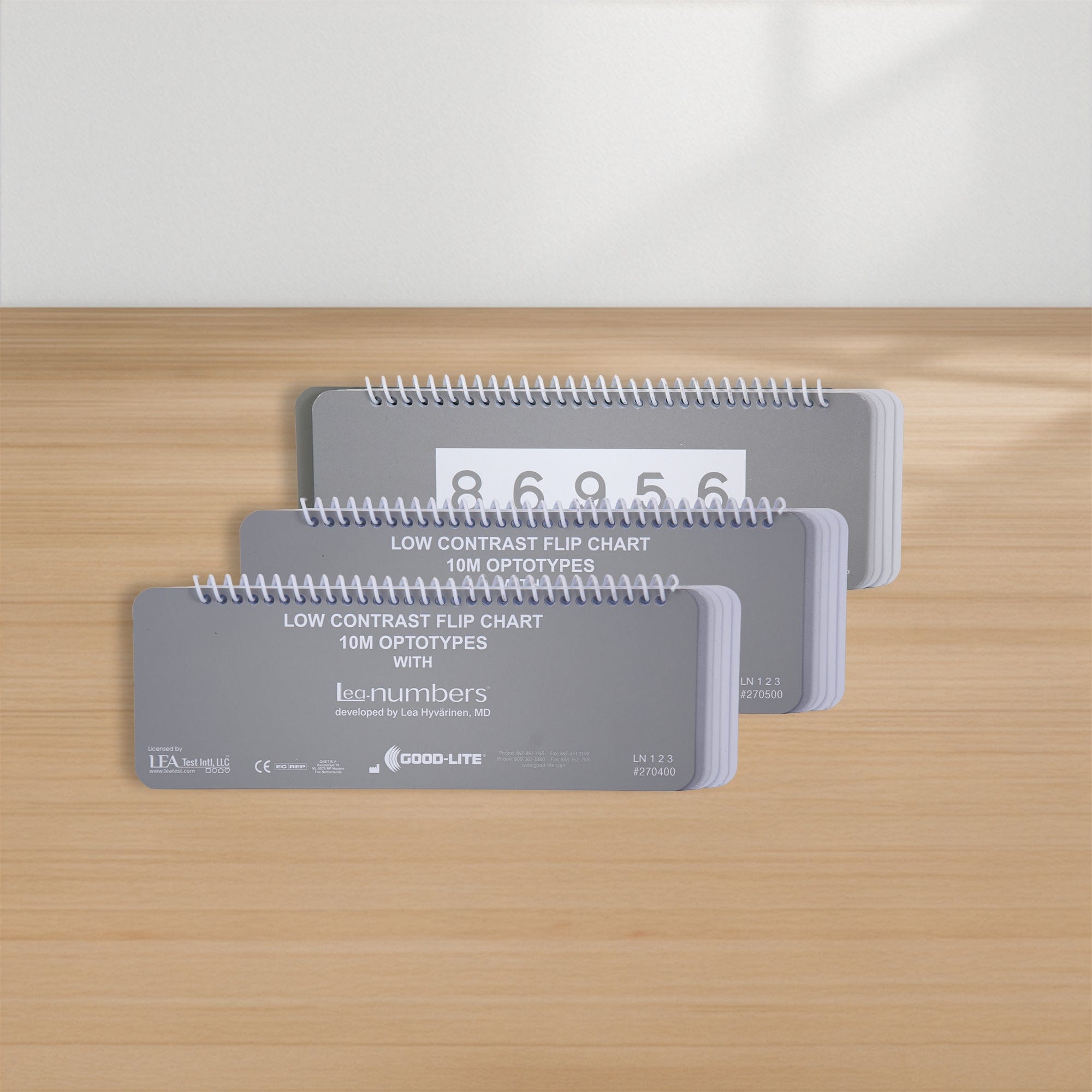 Good-Lite Vision Testing Aids Flip Book: LEA NUMBERS® Low Contrast Test 10M