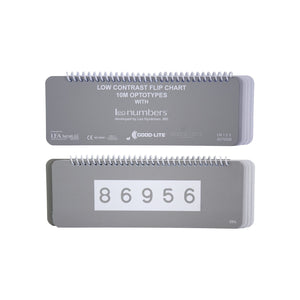 Good-Lite Vision Testing Aids Flip Book: LEA NUMBERS® Low Contrast Test 10M - Mixed Order Flip Book: LEA NUMBERS® Low Contrast Test 10M