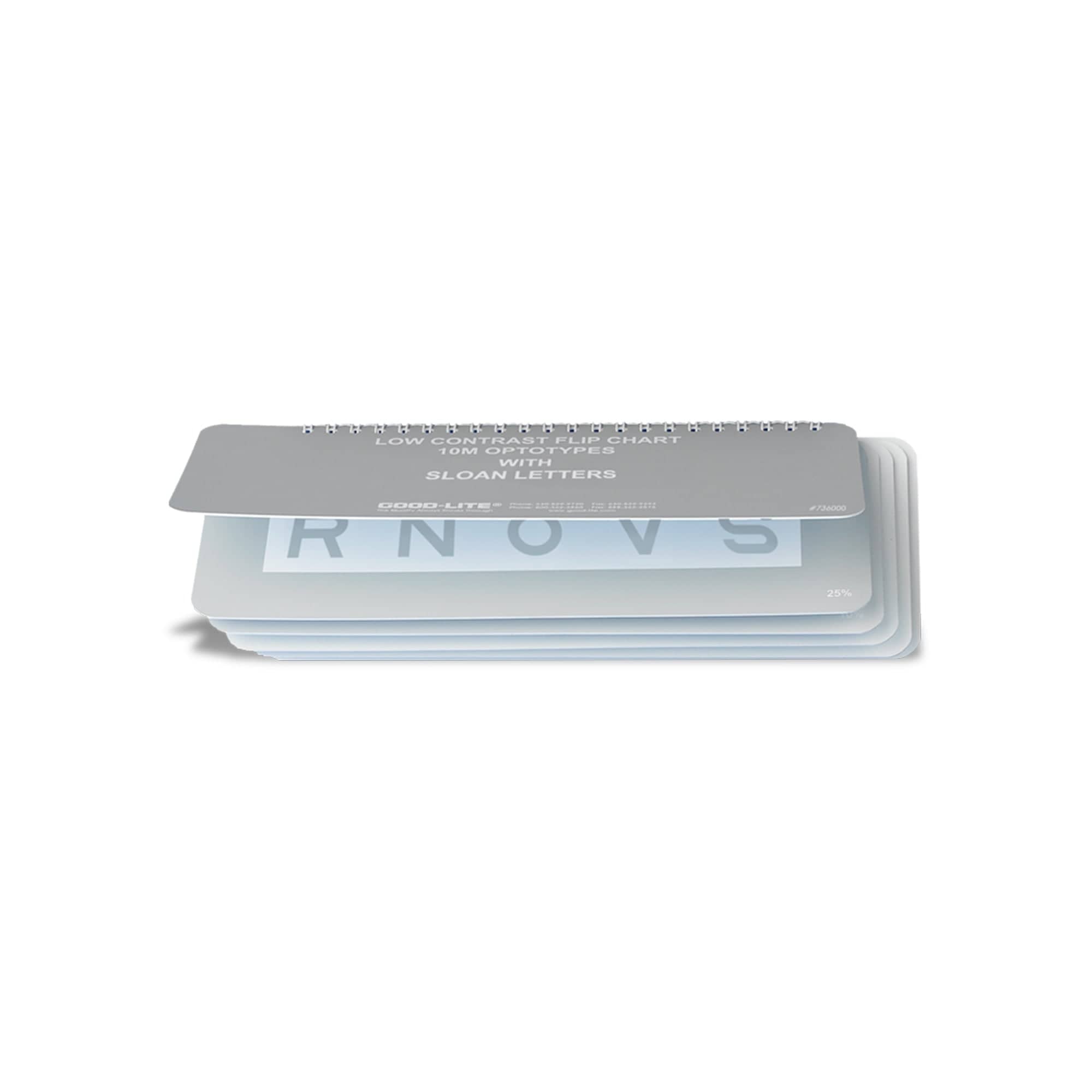 Good-Lite Vision Testing Aids Flip Book:  Sloan Letter Low Contrast - Standard Order Flip Book:  Sloan Letter Low Contrast