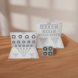 Good-Lite Vision Testing Aids Folding Chart: LEA SYMBOLS® 15 Line - Set (10ft/3m)