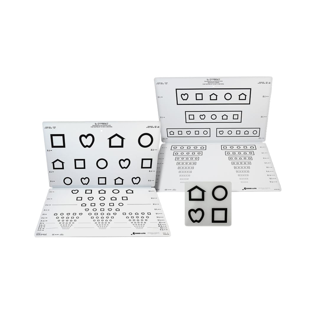 Good-Lite Vision Testing Aids Folding Chart: LEA SYMBOLS® 15 Line - Set (10ft/3m)