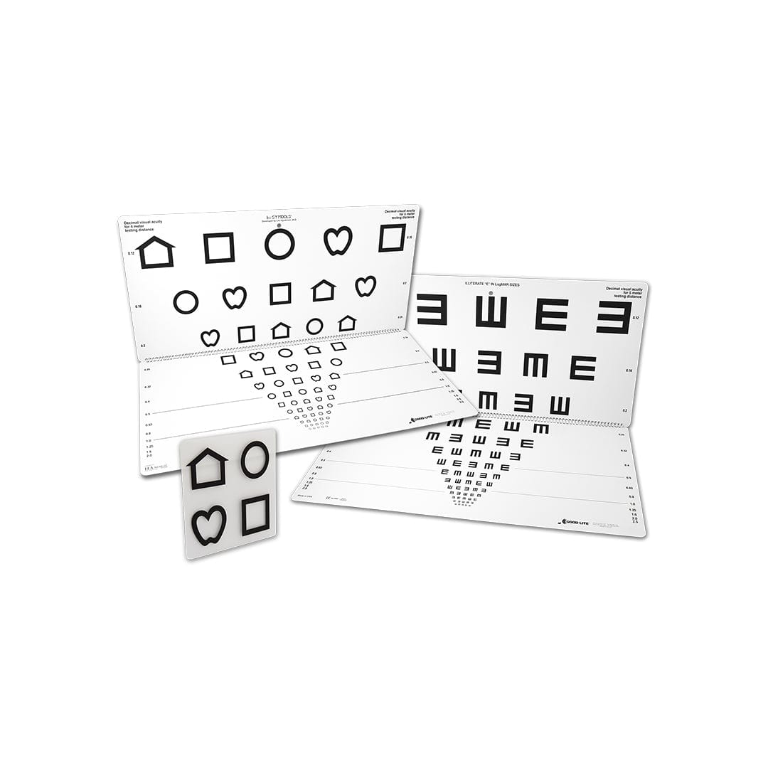 Good-Lite Vision Testing Aids Folding Chart:  LEA SYMBOLS®/E Chart - Set (10ft/3m)