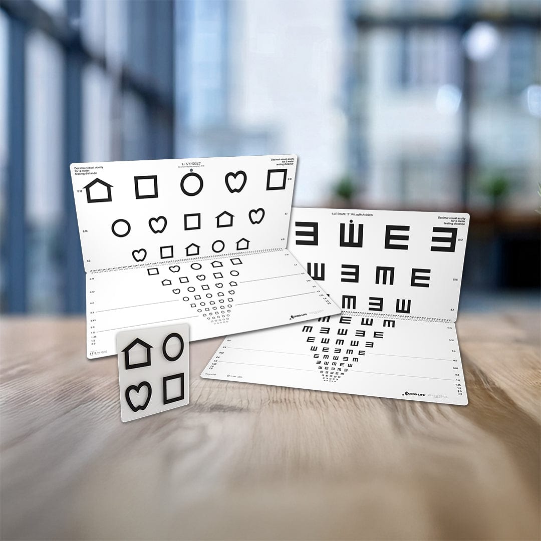 Good-Lite Vision Testing Aids Folding Chart:  LEA SYMBOLS®/E Chart - Set (10ft/3m)