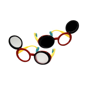 Good-Lite Vision Testing Aids Fun Frames Flip-Up Occluder Glasses for Kids – Pediatric Vision Screening & Occlusion Therapy, Latex-Free (Frosted or Opaque)