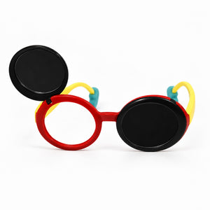 Good-Lite Vision Testing Aids Fun Frames Flip-Up Occluder Glasses for Kids – Pediatric Vision Screening & Occlusion Therapy, Latex-Free (Frosted or Opaque)
