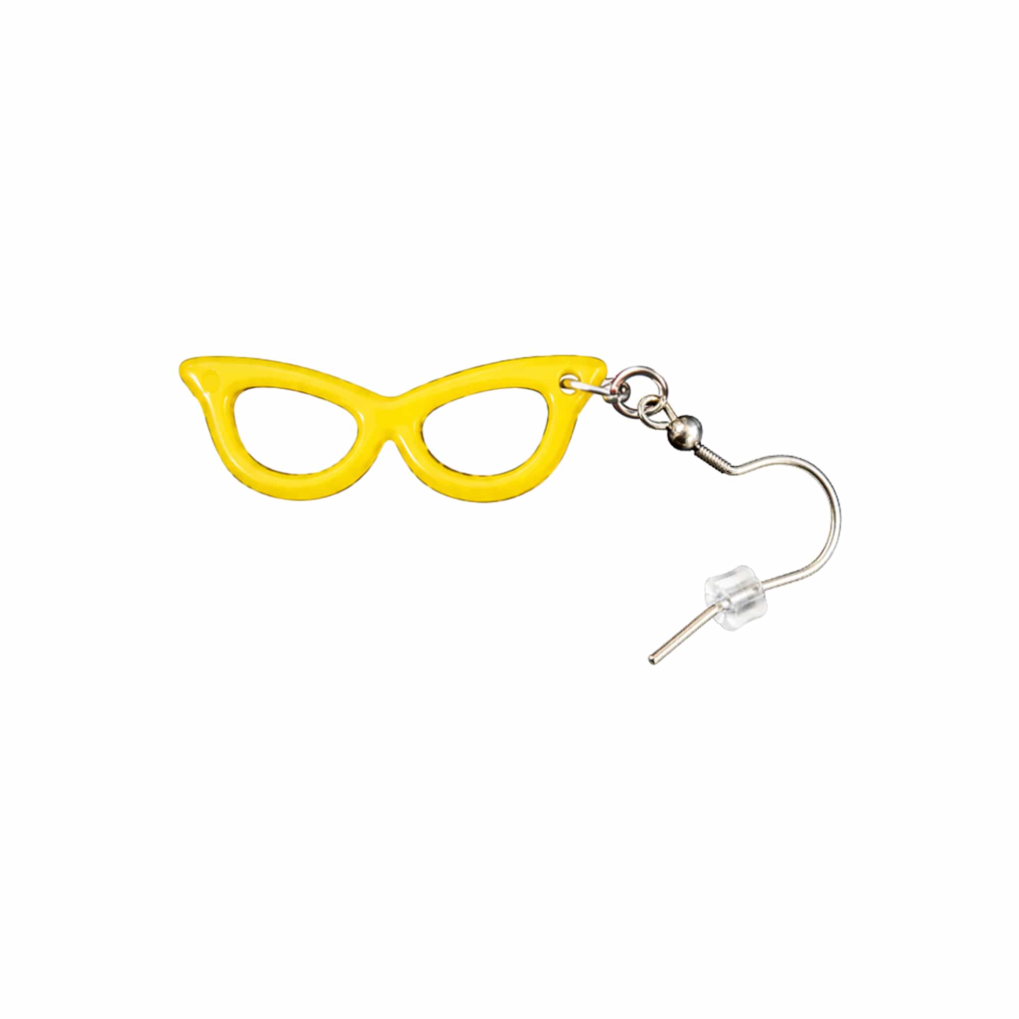 Good-Lite Yellow Earrings: Cat Eye Glasses