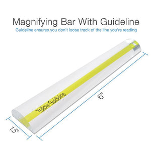 MagniPros Magnifiers 2X Magnifying Bar Magnifier Ruler with Guide Line